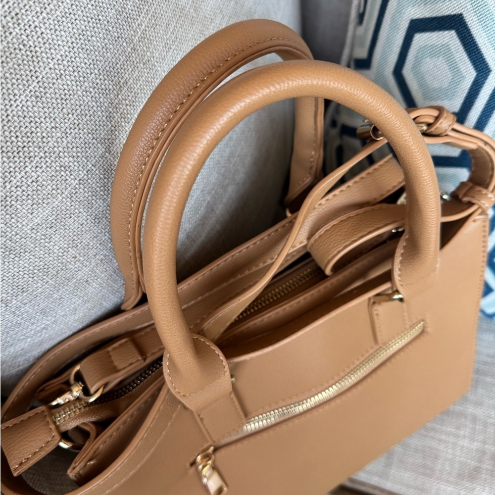 Miztique tan satchel crossbody bag new - Picture 7 of 14